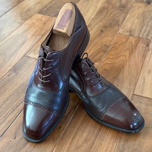 Mezlan Rich Brown Leather Men's Oxfords